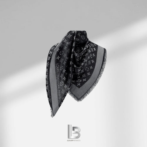 Louis Vuitton Monogram Black Shawl