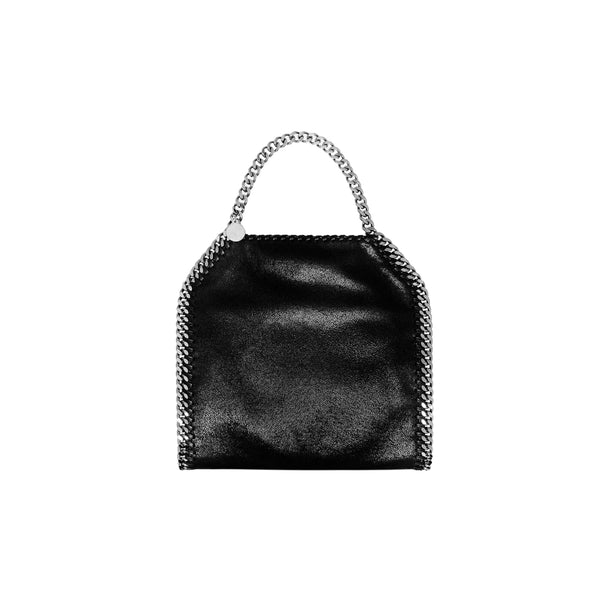Stella McCartney Falabella Mini Tote in black with silver chain