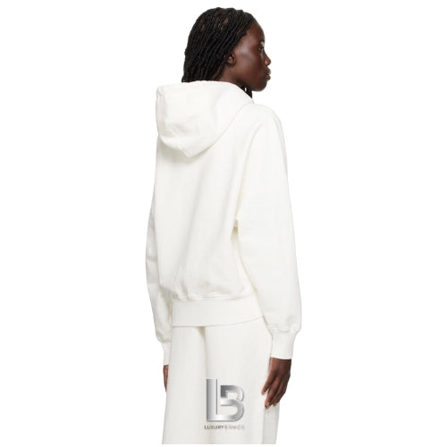 Ami de Coeur Zipped White Cotton Jacket