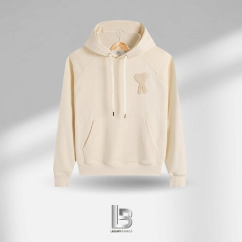Ami de Coeur Patch Beige Hoodie