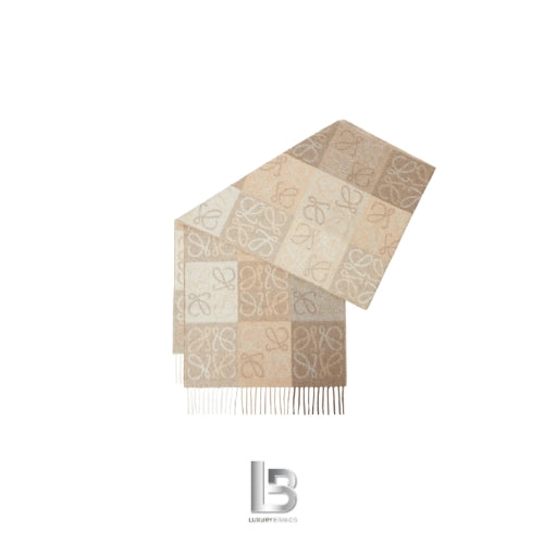 Loewe Anagram wool and cashmere scarf