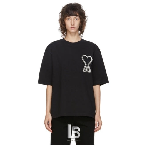 Ami de Couer Patch Logo Black In Black T-shirt