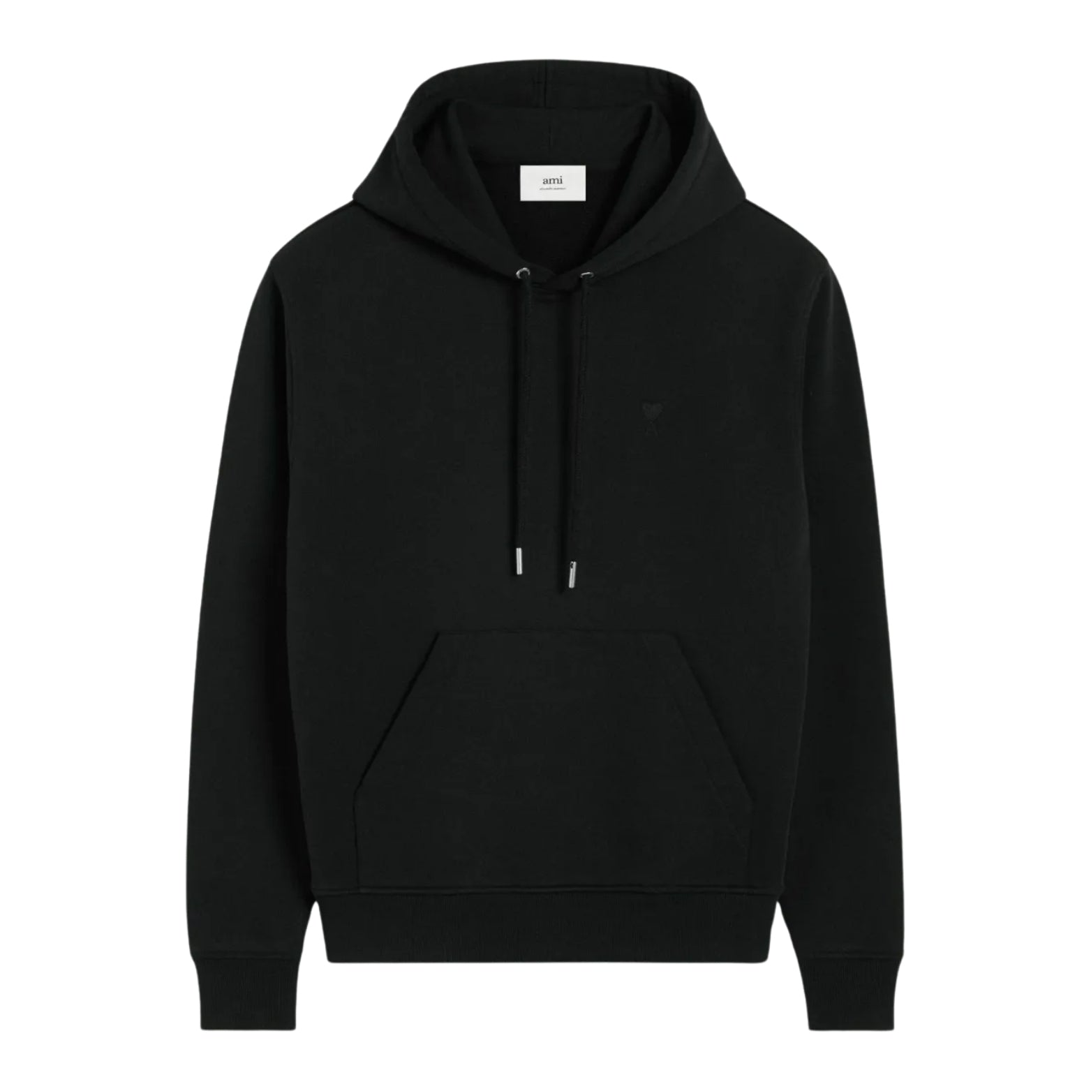 Ami Paris Ami de Cœur Tonal Hoodie in black