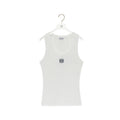 Anagram Tank Top in white cotton