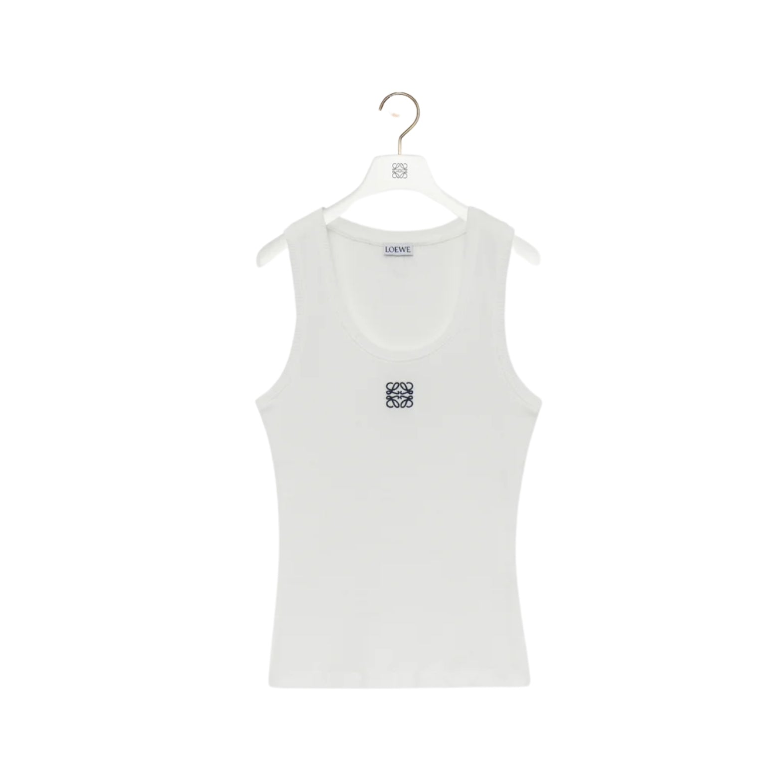 Anagram Tank Top in white cotton