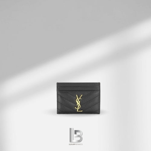 Saint Laurent Monogramme quilted textured-leather cardholder