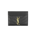 Saint Laurent Monogramme Cardholder in black quilted leather