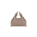 Polène Numéro Neuf Mini in textured taupe leather