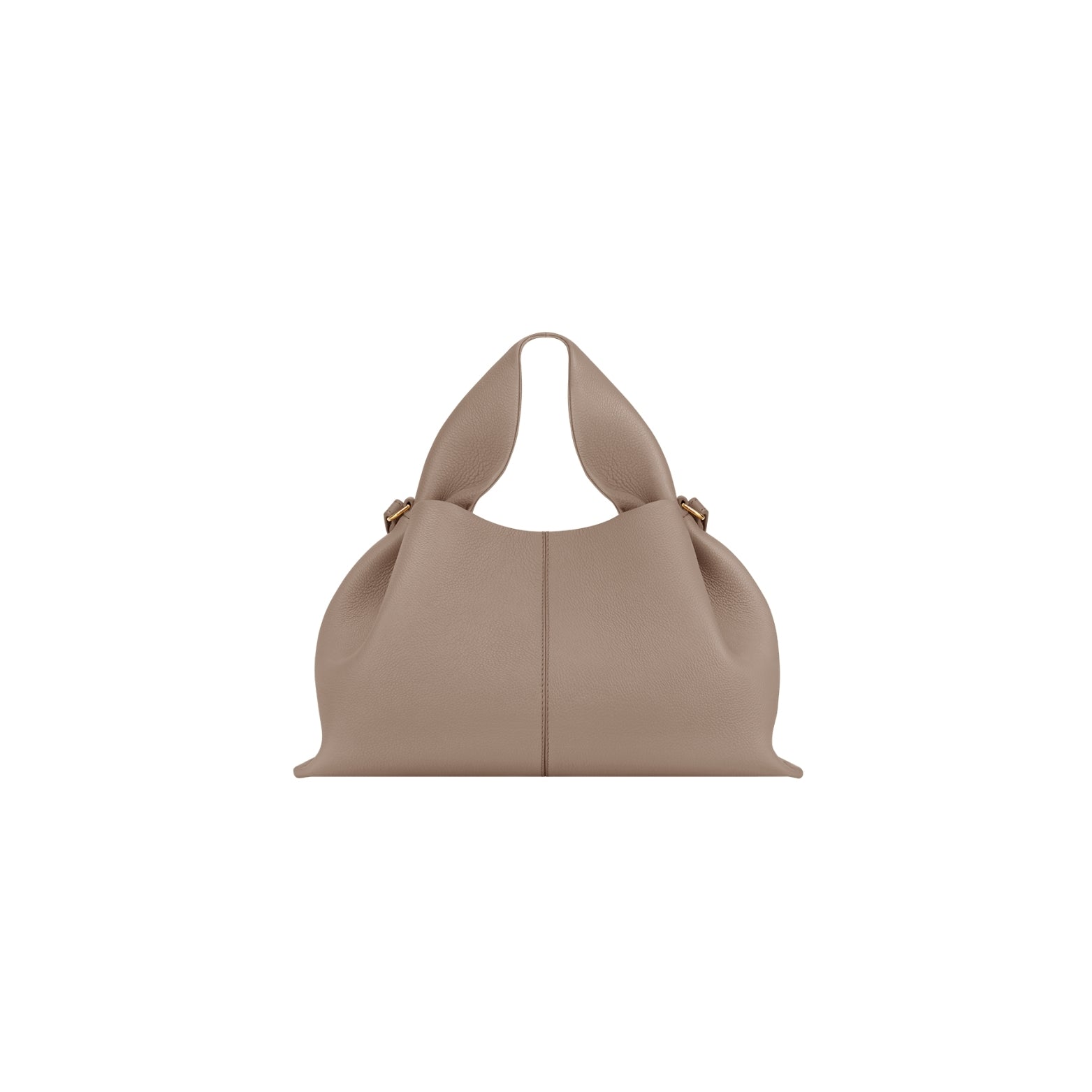 Polène Numéro Neuf Mini in textured taupe leather