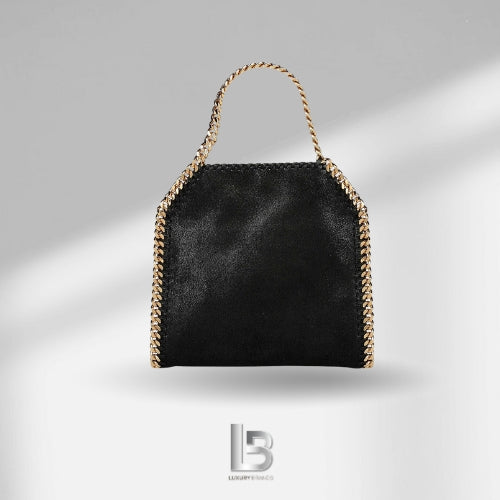 Stella McCartney Falabella Tiny Black X Gold Tote Bag