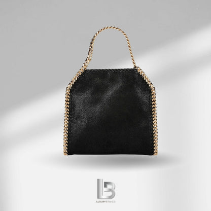 Stella McCartney Falabella Tiny Black X Gold Tote Bag
