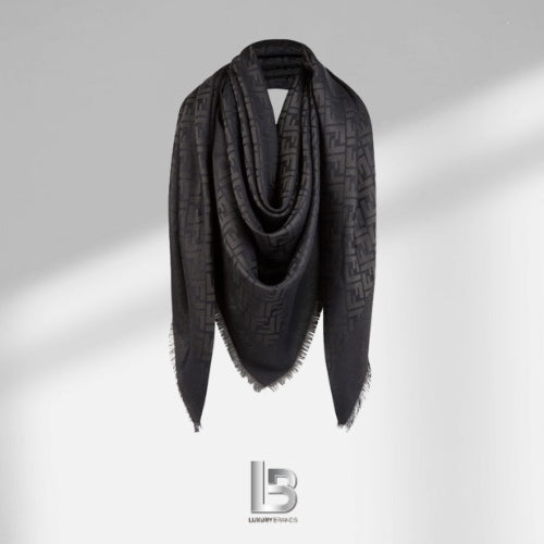 Fendi Shawl Black organic silk shawl