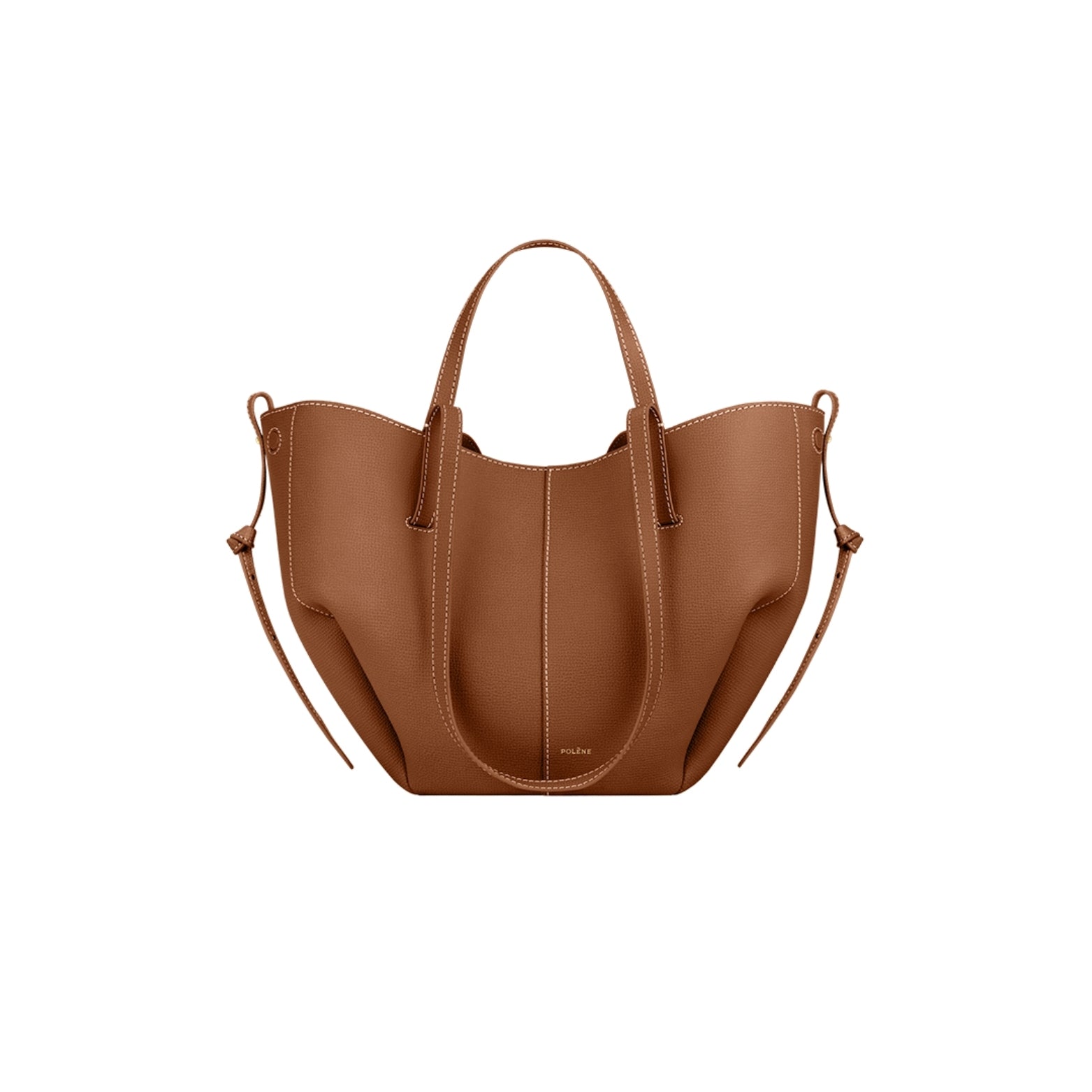 Polène Cyme Mini in textured camel leather