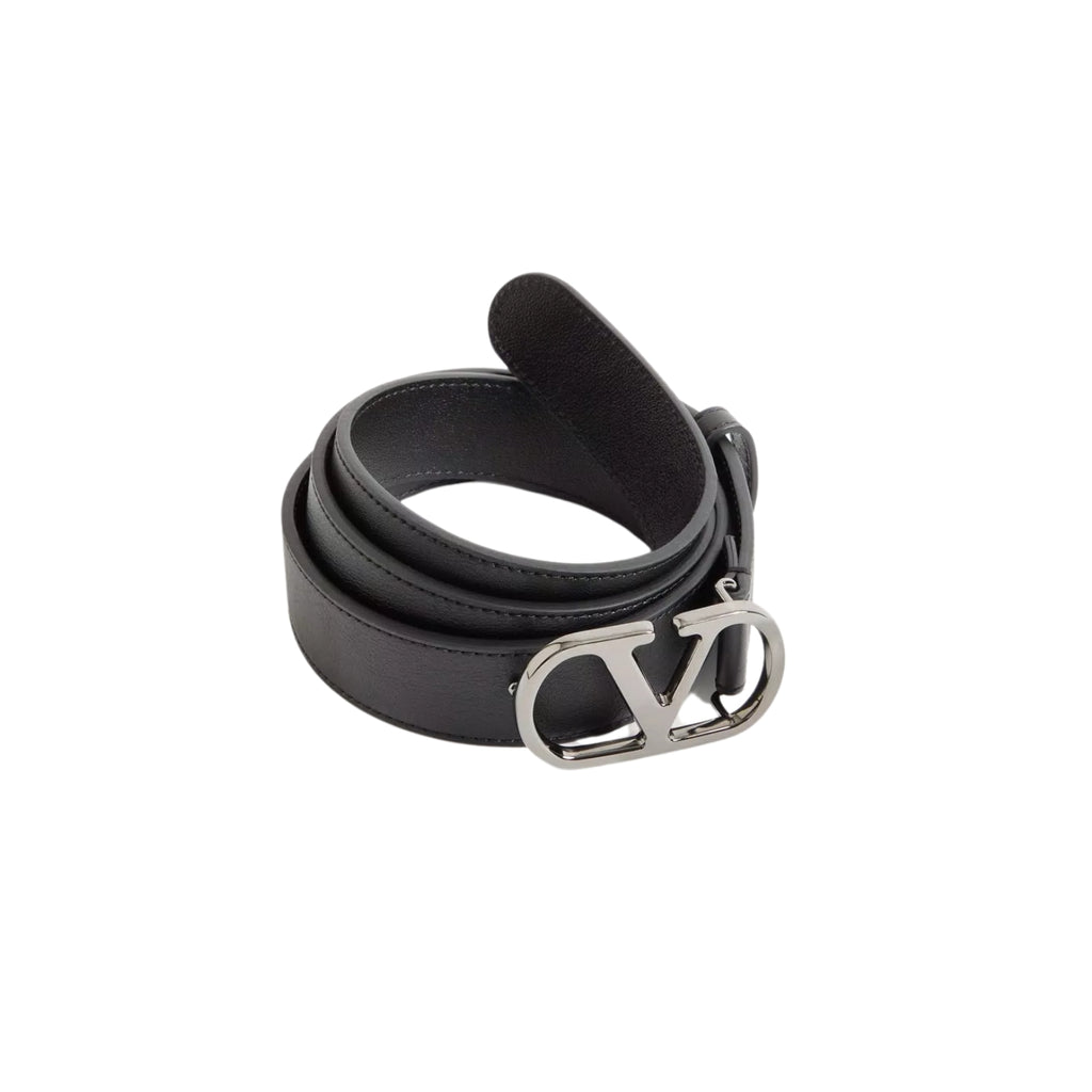 Valentino VLogo Signature Belt In Shiny Calfskin 30 Mm