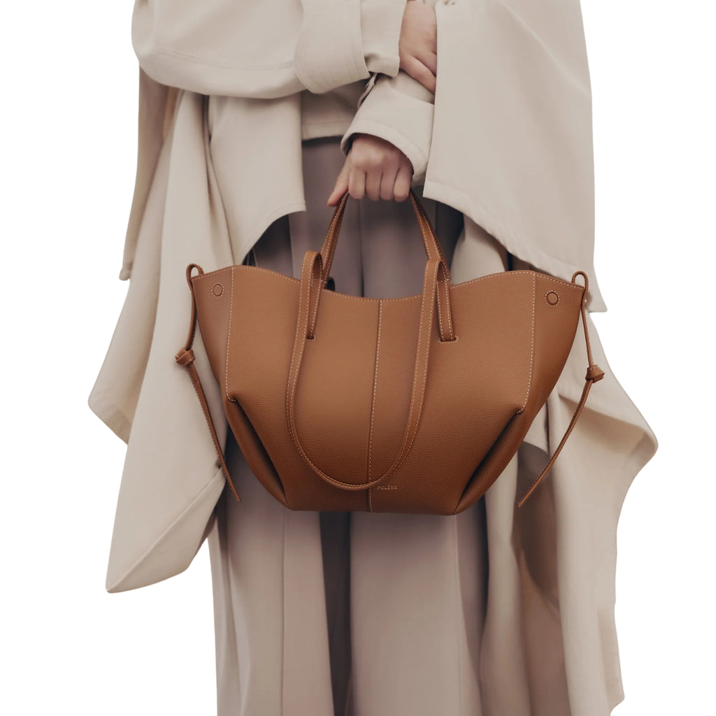 Cyme Mini in textured camel – side view
