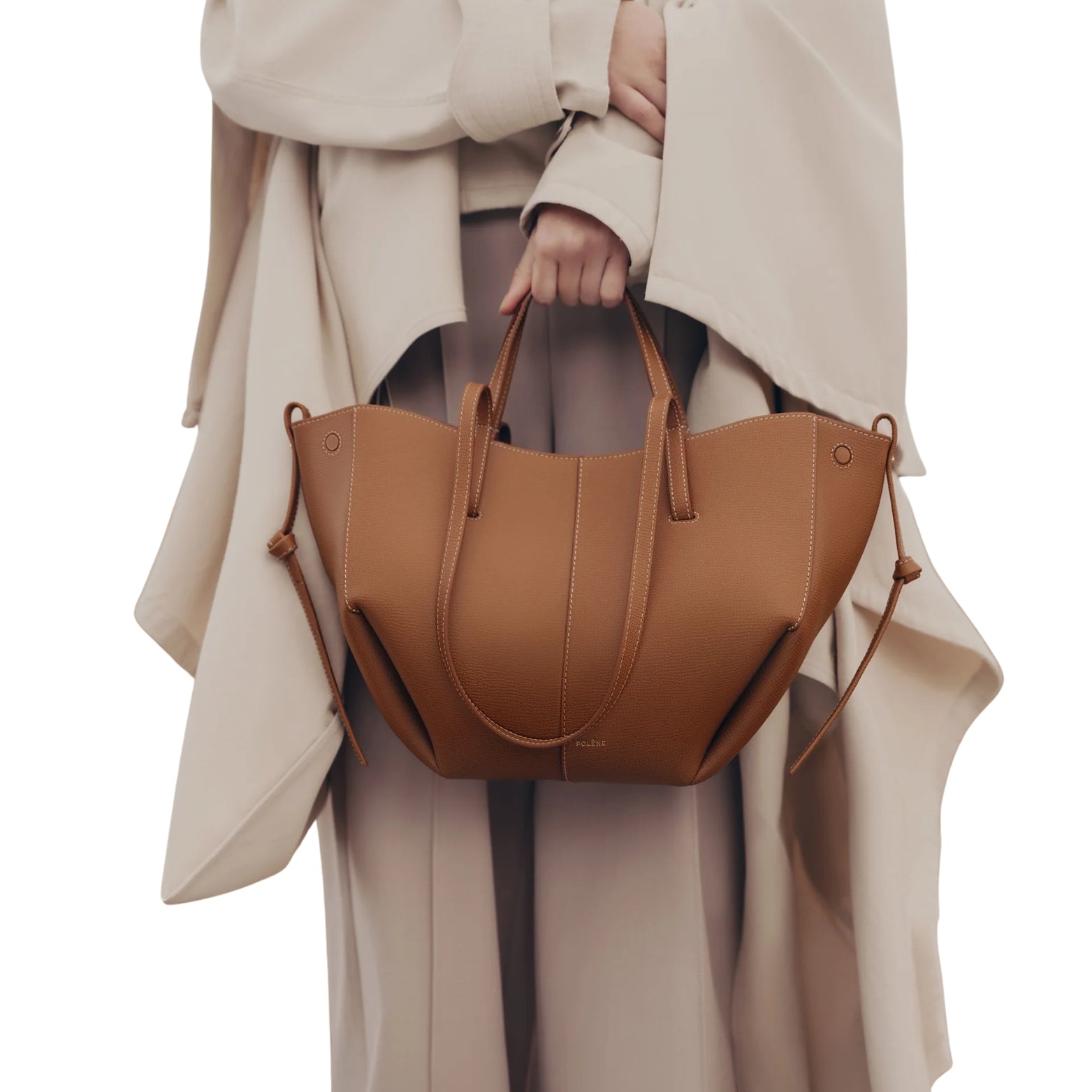 Cyme Mini in textured camel – side view