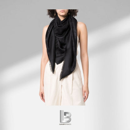 Fendi Shawl Black organic silk shawl