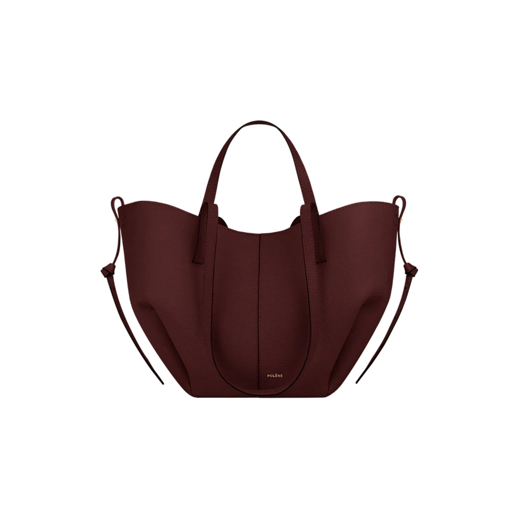 Polène Cyme Mini in textured black cherry leather