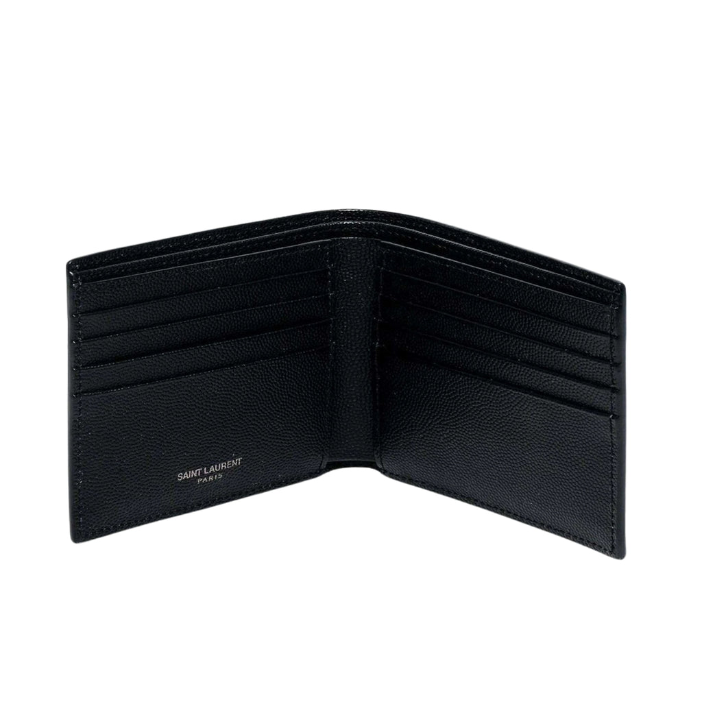 Saint Laurent Tri-Fold Wallet in black quilted – interior view