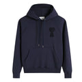 Ami Paris Ami de Cœur Patch Hoodie in navy blue