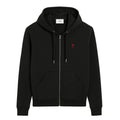 Ami de Cœur Zipped Cotton Jacket in black