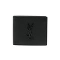 Saint Laurent Compact Tri-Fold Wallet in black quilted leather