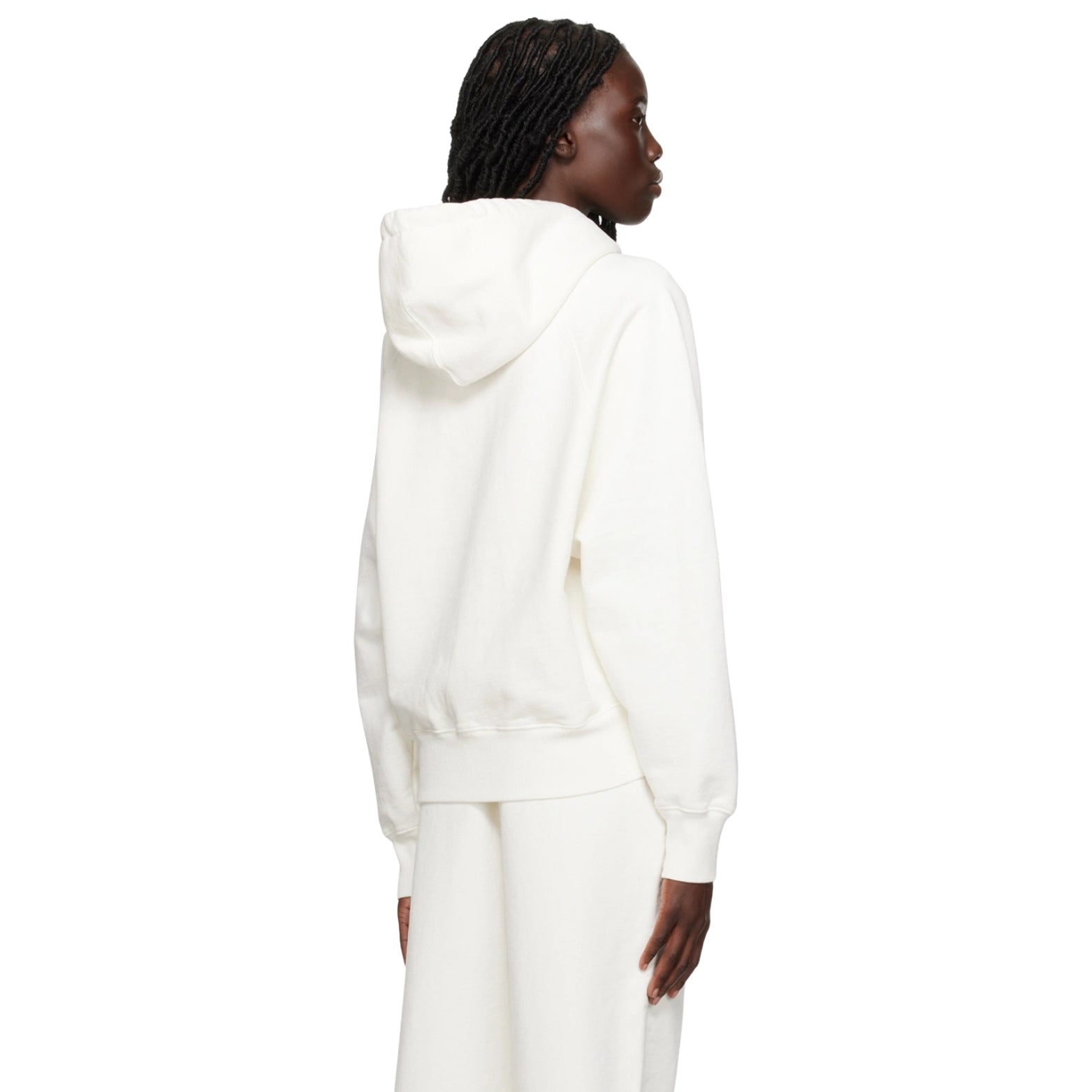 Zipped Cotton Jacket in white – styled view