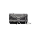 Zadig & Voltaire Rock Nano studded clutch in black with silver studs