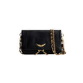 Zadig & Voltaire Rock Nano studded clutch in black with gold studs