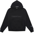 Essentials Pullover Hoodie in black with applique logo