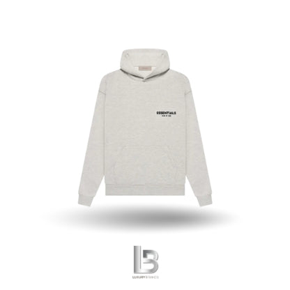 Fear of God Essentials Felt Logo Light Oatmeal Hoodie