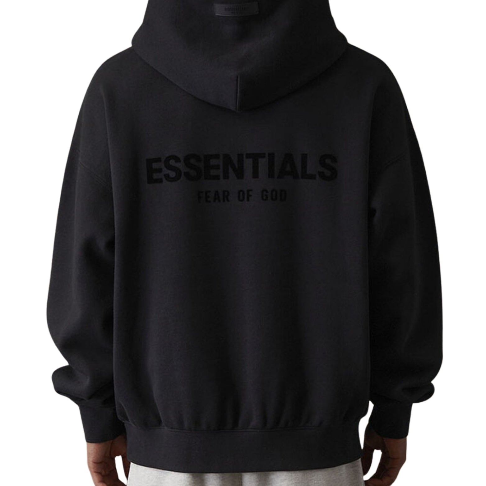 Fear of God Essentials in black – styled view