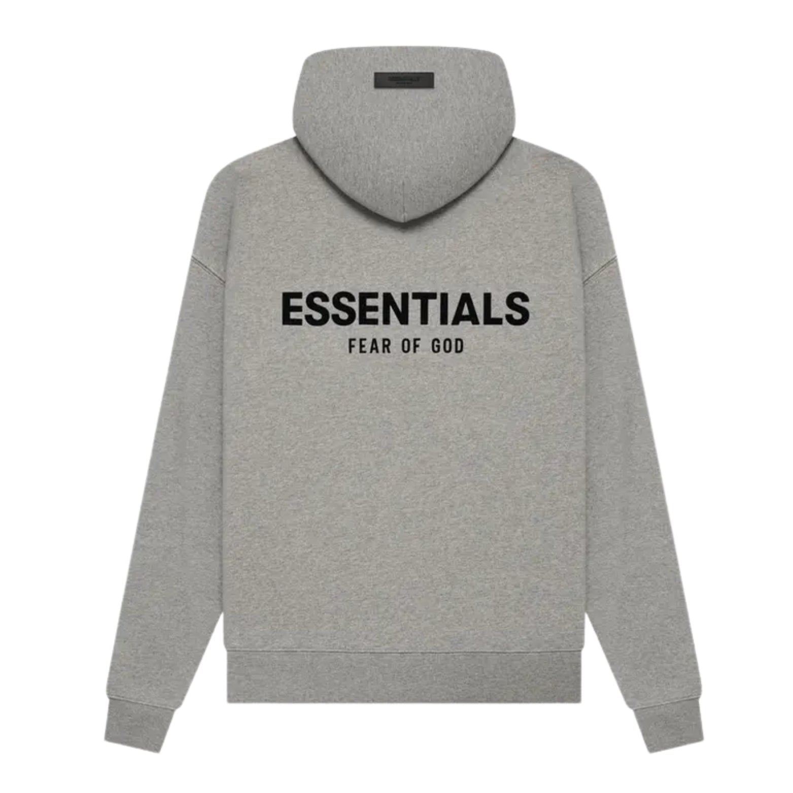 Fear of God Essentials Felt Logo Hoodie in Dark Oatmeal