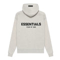 Fear of God Essentials Felt Logo Hoodie in Light Oatmeal