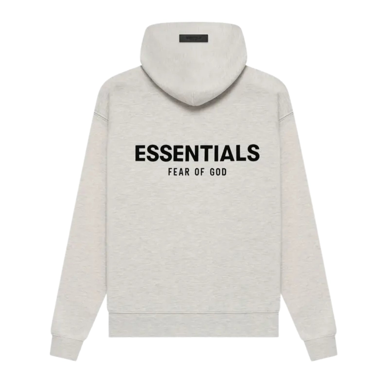 Fear of God Essentials Felt Logo Hoodie in Light Oatmeal