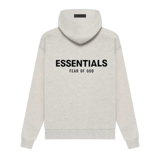 Essentials Felt Logo Hoodie in Light Oatmeal