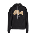Palm Angels Bear Hoodie in black with crystal embellishment