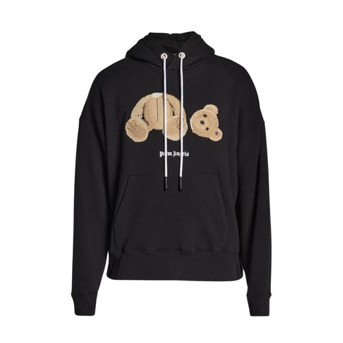 Bear Hoodie in black with crystal embellishment
