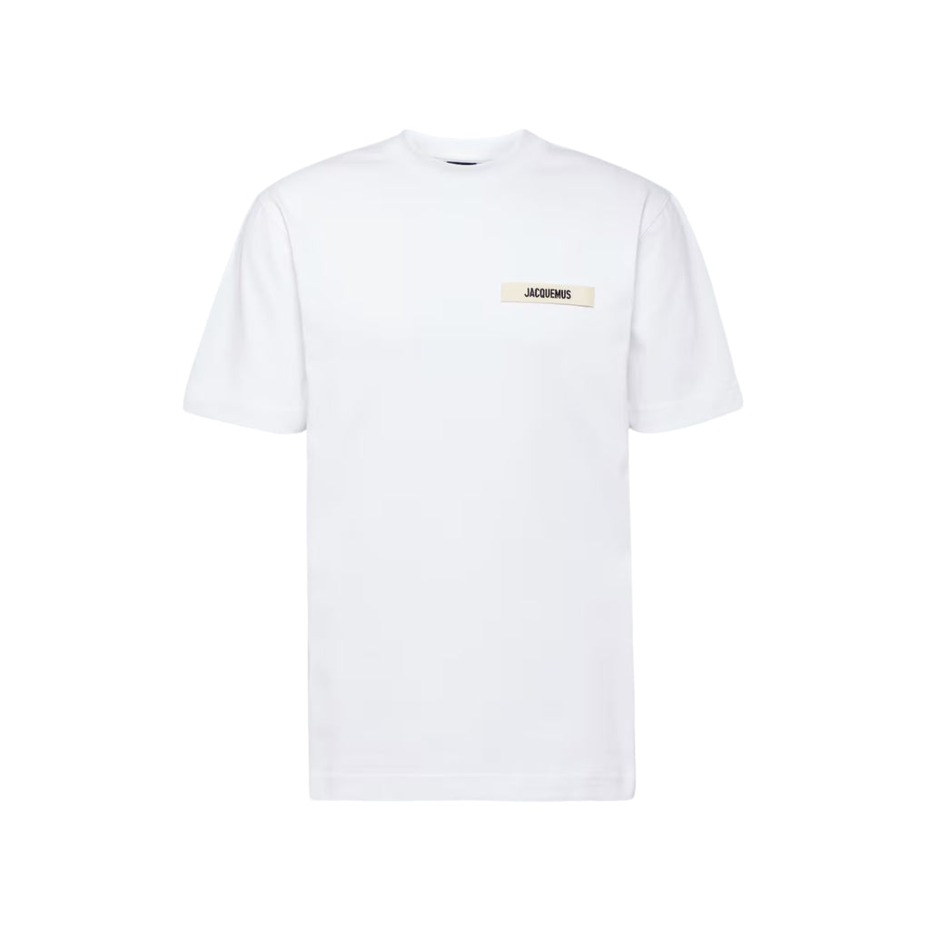 Jacquemus Le T-Shirt Gros Grain in White Cotton