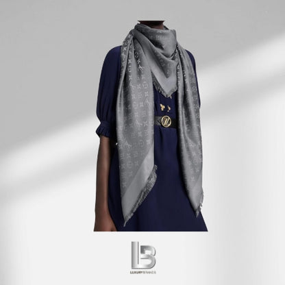 Louis Vuitton Monogram Silver Shawl