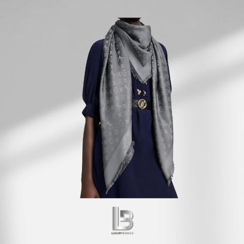 Louis Vuitton Monogram Silver Shawl