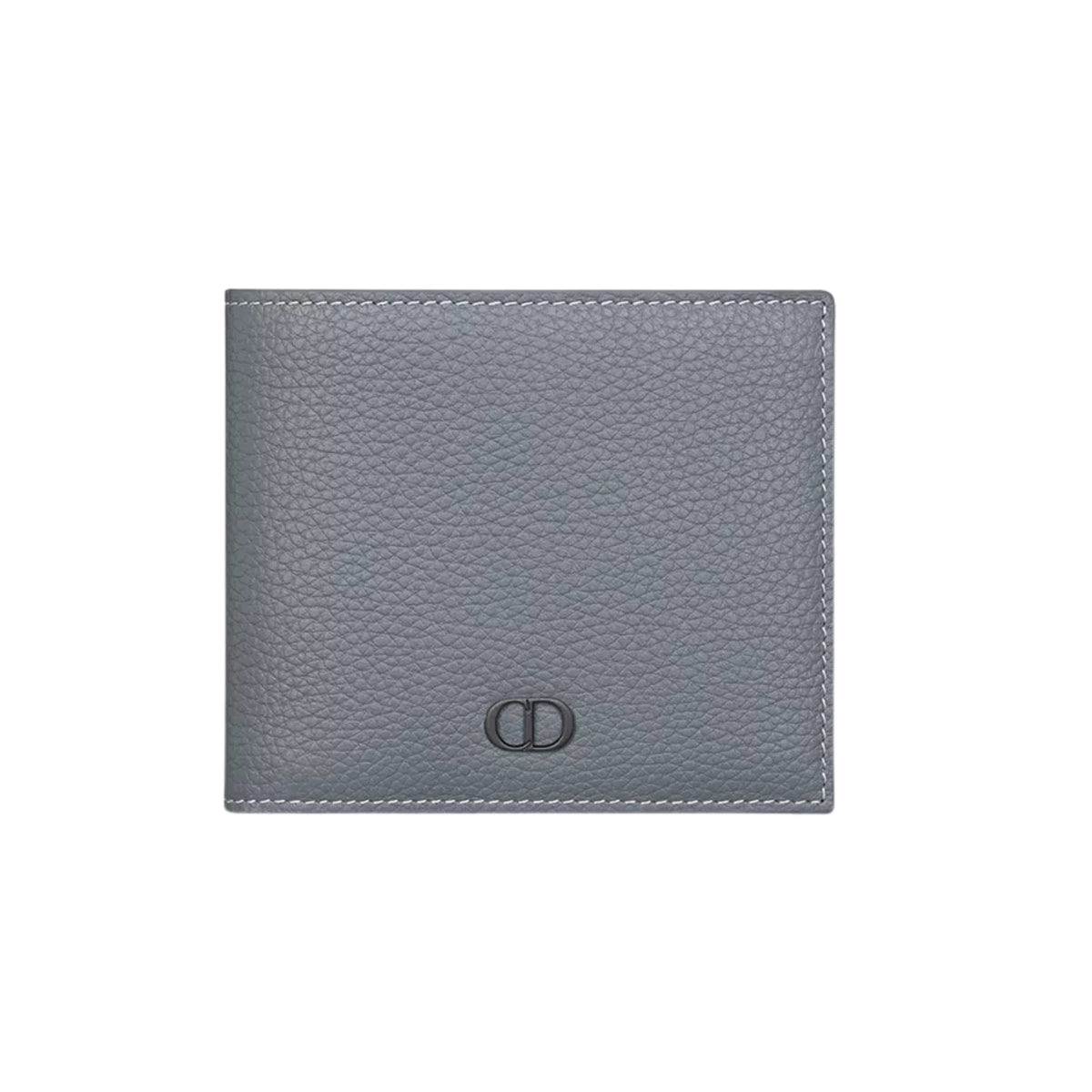 Dior Icon Bifold Wallet in Deep Grey Calfskin
