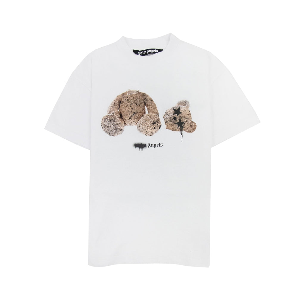 Bear Star Eye T-shirt in white cotton