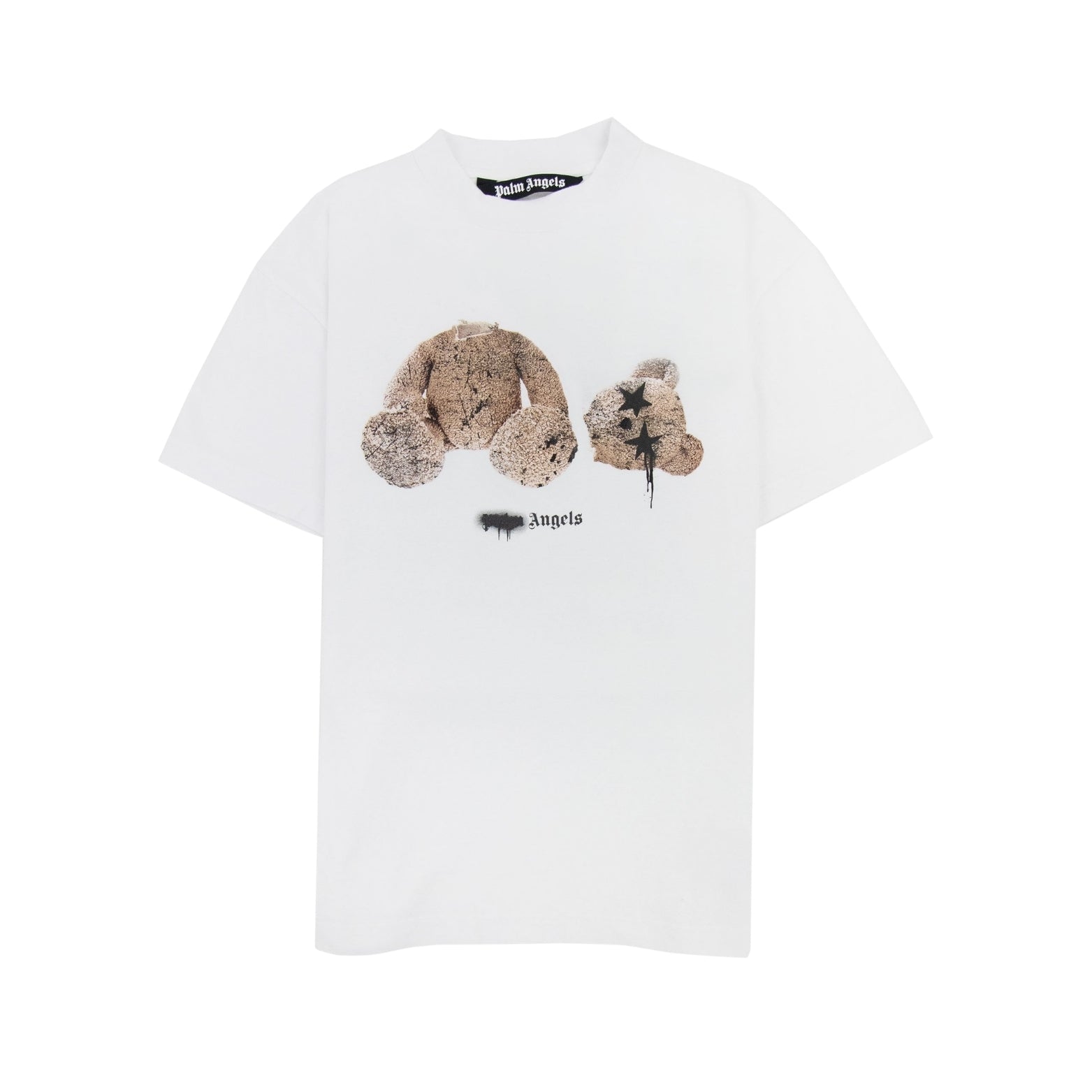 Bear Star Eye T-shirt in white cotton