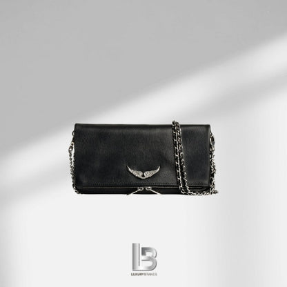 Zadig-et-Voltaire Black In Silver Rock Clutch