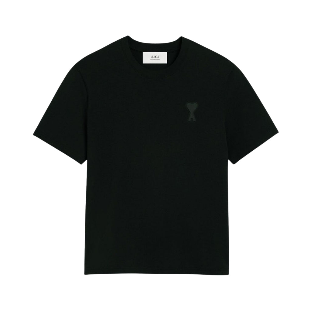 Ami de Cœur T-shirt in black with tonal embroidery