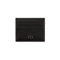 Dior Icon Card Holder in black grained calfskin with CD signature