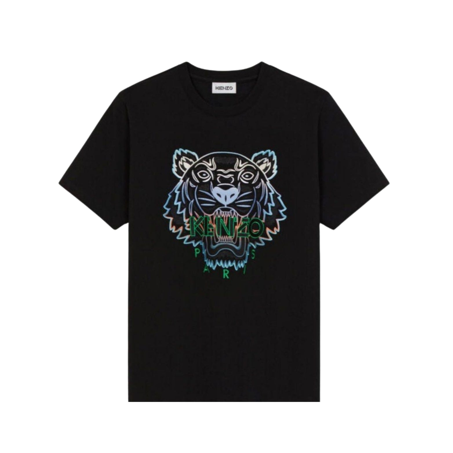 Colourful Tiger Embroidered T-shirt in cotton