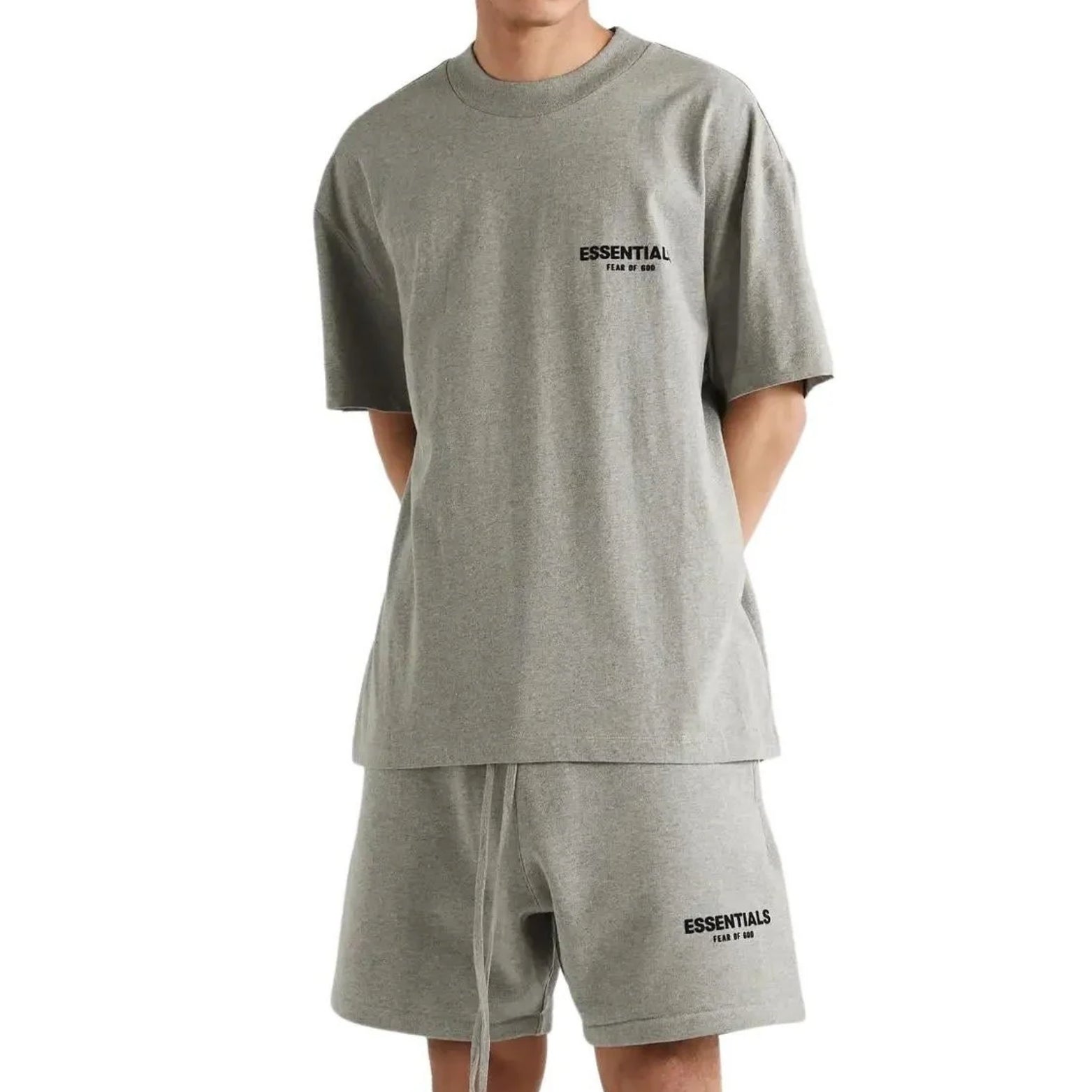 Fear of God Essentials in Dark Oatmeal – styled view
