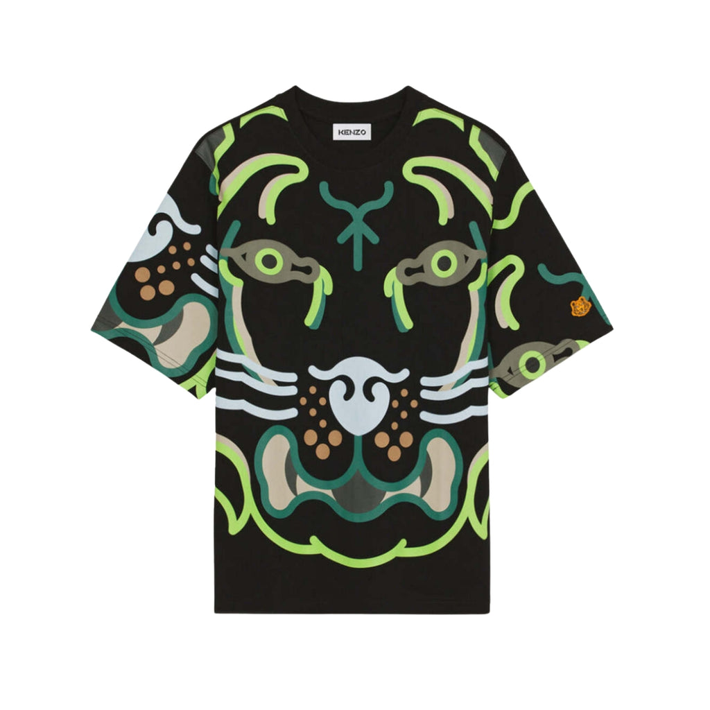 K-Tiger Cotton Graphic Tee in black